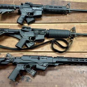 CHOICE OF THREE SEMI AUTO RIFLES ANDERSON, PSA, RUGER