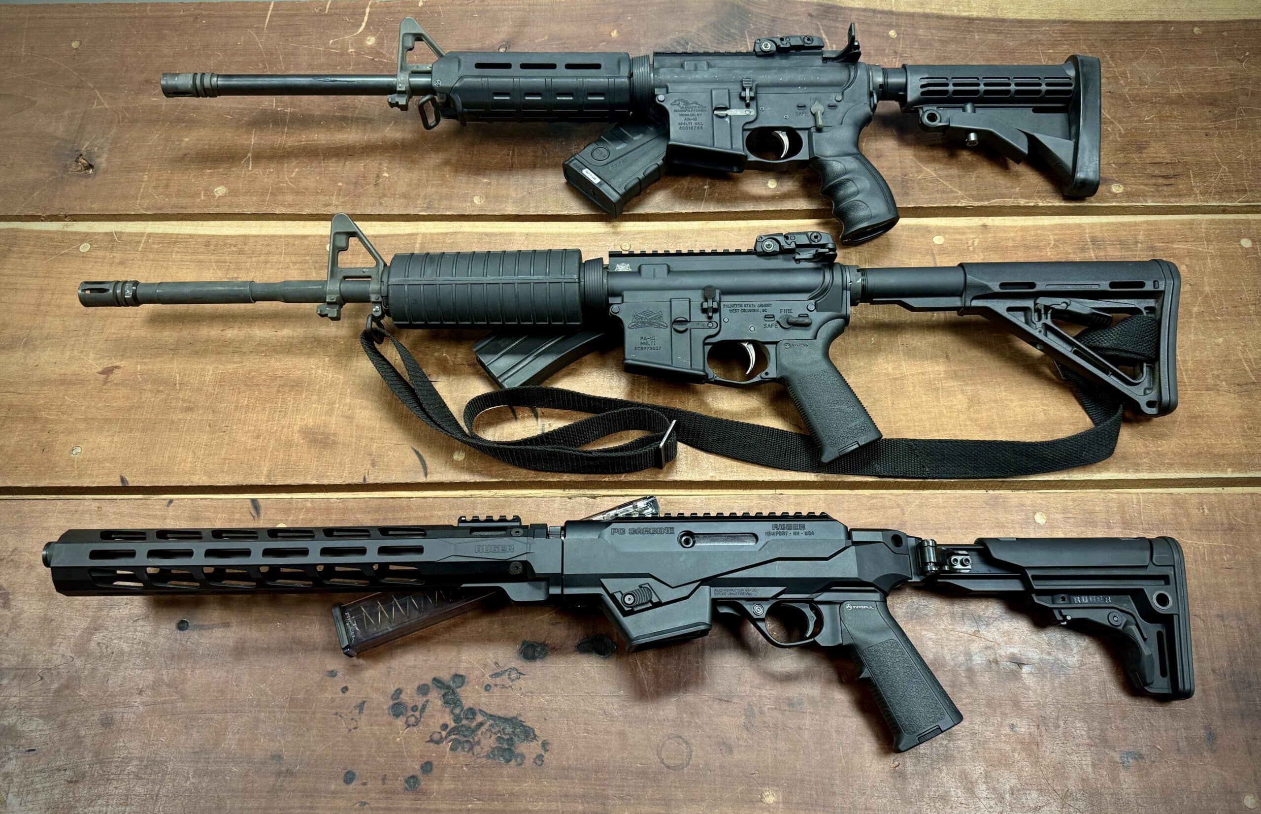 CHOICE OF THREE SEMI AUTO RIFLES ANDERSON, PSA, RUGER - Image 2
