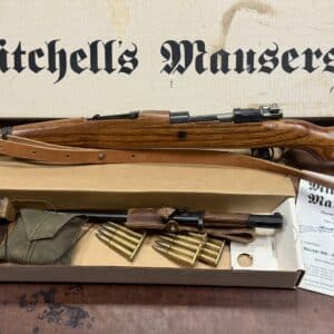 MITCHELL'S MAUSERS CHAMBERED IN 8MM MAUSER WITH BOX AND PAPERS AND BAYONET