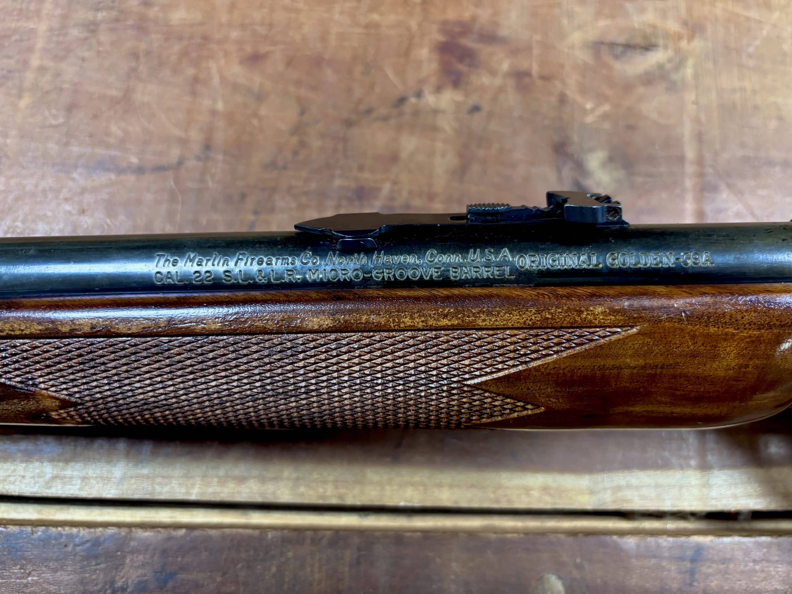 MARLIN FIREARMS ORIGINAL GOLDEN 39A 22LR WITH SKINNER SIGHTS - Image 4