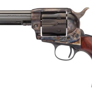 Taylors & Company 555149DE 1873 Cattleman Gunfighter 45 Colt (LC) 6rd 4.75" Blued Cylinder & Barrel Color Case Hardened Steel Frame Walnut Army Size Grip (Taylor Tuned)
