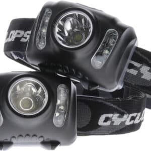 Cyclops CYCHL2102PK Headlamp 210 Lumens White Red/Green/White LED Bulb Black 2 Pack