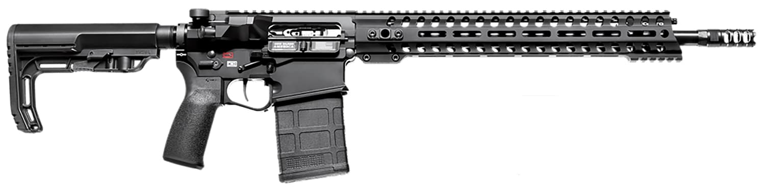 Patriot Ordnance Factory 01581 Revolution 308 Win,7.62x51mm NATO 16.50" 20+1 Black Hard Coat Anodized 6 Position MFT BMS Minimalist Stock