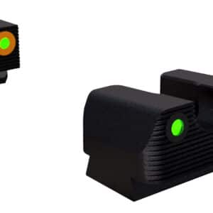 Rival Arms RA1A231G Night Sights for G17/G19 Green Tritium Orange Outline Front Sight-Green Tritium Black Outline Rear Sight