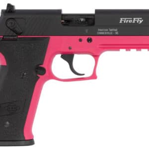 GSG GERG2210FFP FireFly 22 LR 10+1 4" Black Serrated Slide, Pink Zinc Alloy w/Accessory Rail Frame, Black Polymer Grip