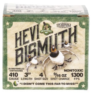 HEVI-Shot HS19004 HEVI-Bismuth 410Gauge 3" 9/16oz Bismuth 4Shot 25 Per Box/10 Case