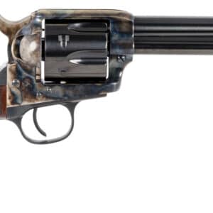 Taylors & Company 550813 Smoke Wagon 45 Colt (LC) Caliber with 5.50" Blued Finish Barrel, 6rd Capacity Blued Finish Cylinder, Color Case Hardened Finish Steel Frame & Checkered Walnut Grip