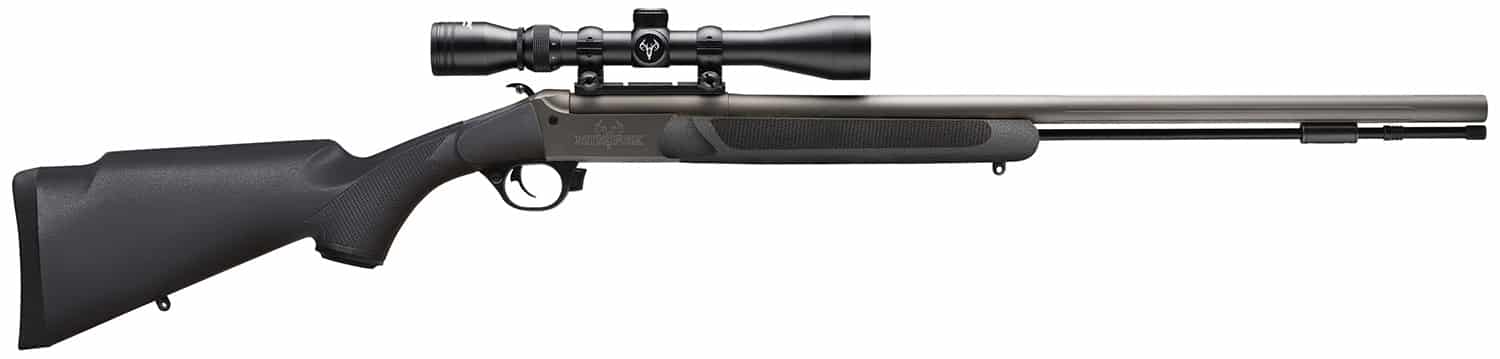 Traditions CR584110440 NitroFire w/Scope 50 Cal 209 Primer 26" Gray Cerakote Fluted & Tapered Barrel, Drilled & Tapped Receiver, Black Fixed Synthetic Stock, 3-9x40mm Duplex