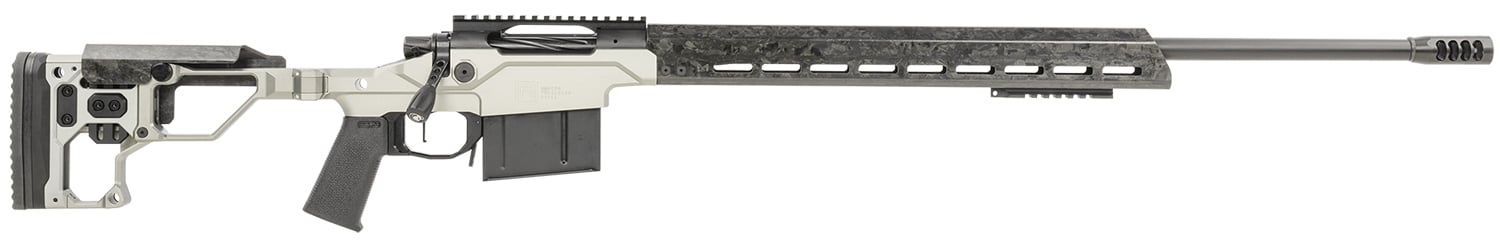 Christensen Arms 8010307700 Modern Precision 338 Lapua Mag 27" Threaded Carbon Fiber Barrel 5+1, Black Nitride Finish, Tungsten Anodized Folding Stock, Polymer Grip
