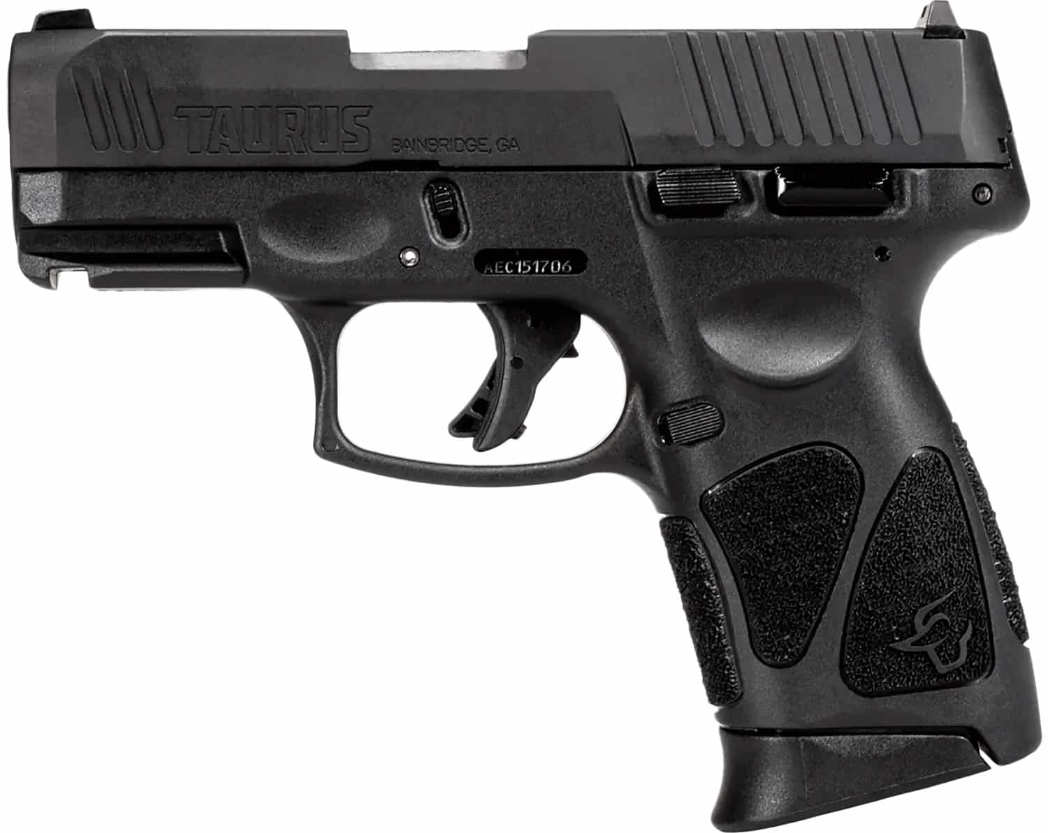 Taurus 1G3C4031 G3C Compact Frame 40 S&W 10+1 3.26" Matte Stainless Steel Barrel, Matte Black Tenifer Serrated Steel Slide, Black Polymer Frame w/Picatinny Rai,l Black Polymer Grip, Right Hand