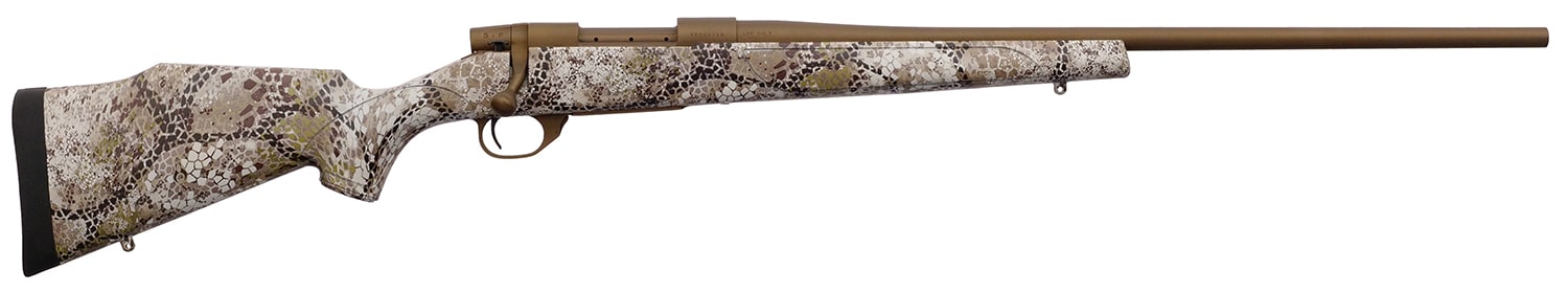 Weatherby VAP222RR4T Vanguard Badlands 22-250 Rem 5+1 24" Burnt Bronze Cerakote #2 Threaded Barrel, Drilled & Tapped Steel Receiver, Badlands Approach Camo Monte Carlo w/Raised Comb Synthetic Stock