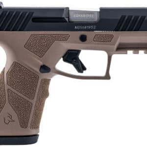 Taurus 1-GX2931B GX2 9mm Luger 13+1 3.37" Matte Stainless Steel Barrel, Matte Black Serrated Stainless Steel Slide, Brown Polymer Frame w/Picatinny Rail, Polymer Grip