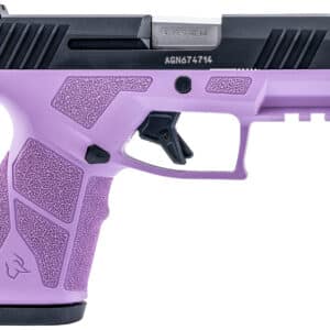 Taurus 1-GX2931LP GX2 9mm Luger 13+1 3.37" Matte Stainless Steel Barrel, Matte Black Serrated Stainless Steel Slide, Light Purple Polymer Frame w/Picatinny Rail, Polymer Grip