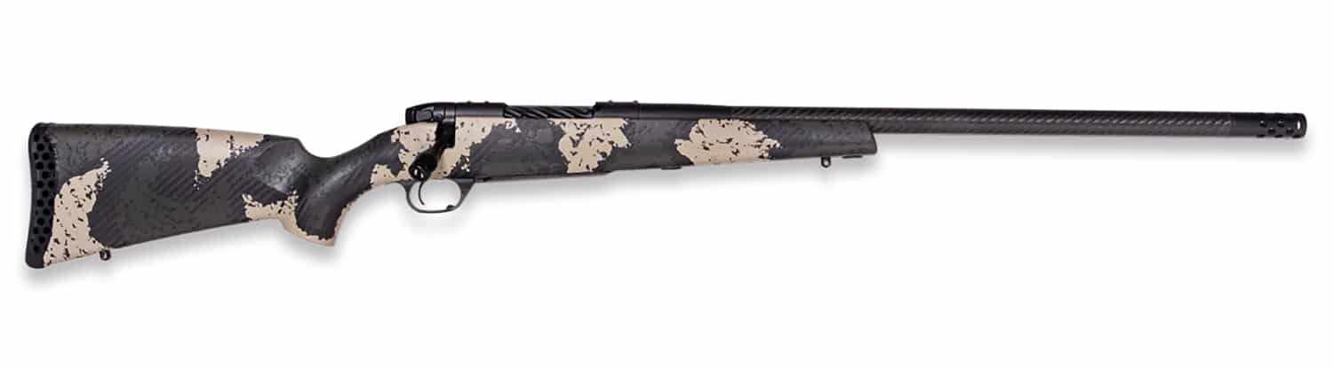 Weatherby MGS01N7MMBR2B Mark V Backcountry Guide 7mm BC BSF Carbon Graphite Black Cerakote/Peak 44 Blacktooth Exposed Carbon Fiber w/ Olive Green/Backpack Sponge Stock