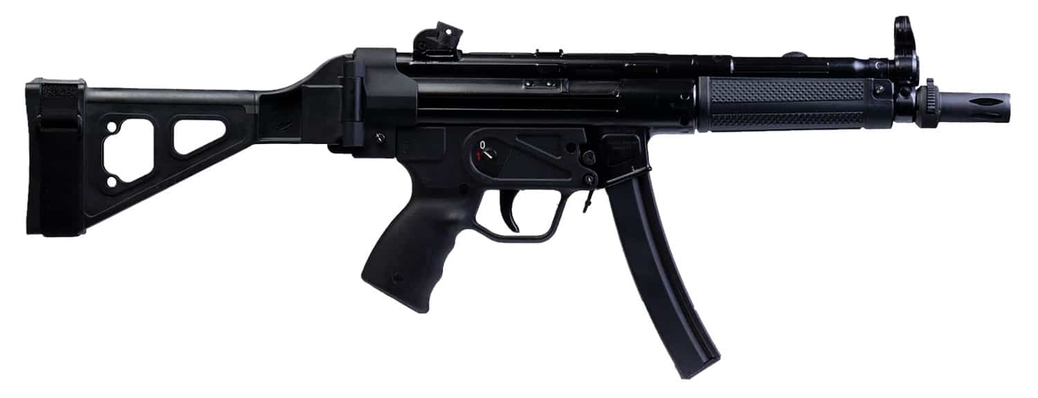Century Arms HG6034SB-N AP5 P 9mm Luger 30+1 9" Black Threaded Barrel, Black Synthetic SB Tactical Brace, Black Polymer Pistol Grip