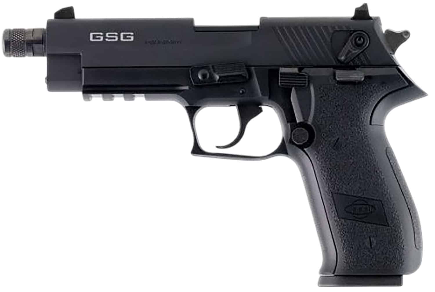 GSG GERG2213TFFA FireFly 22 LR 13+1 4.90" Black Threaded Barrel Black Aluminum Serrated Slide Black Aluminum Frame w/Picatinny Rail Textured Grip