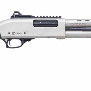 Citadel FRMN2020SYN Mariner Full Size 20 Gauge Pump 3" 4+1 18.50" Nickel Finished Heat Shield Barrel, Nickel Finished Aluminum Receiver w/Picatinny Rail, Black Fixed Synthetic Stock
