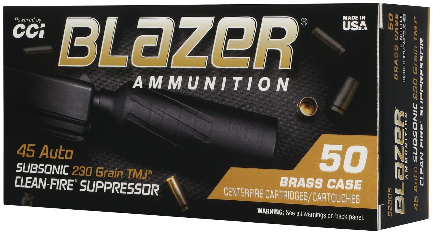 CCI 5230S Blazer 45ACP 230gr Total Metal Jacket 50/Box