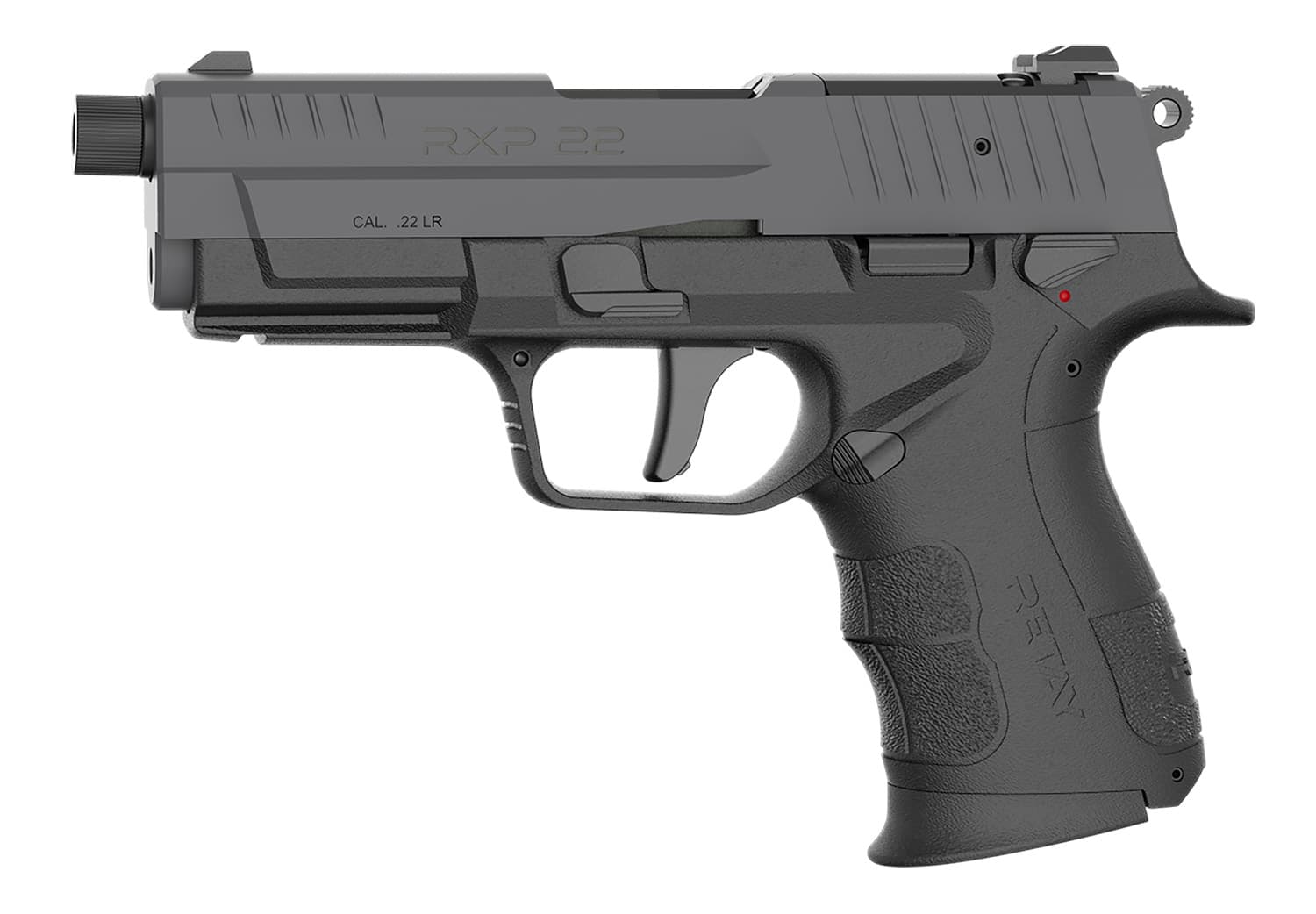 Retay USA RXP22BSG10TH RXP 22 LR 10+1 4" Threaded Barrel, Gray Cerakote Optic Ready/Serrated Slide, Black Cerakote Polymer Frame w/Accessory Rail, RMSc/RMR Footprint
