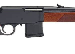 Henry H023450 Supreme 450 Bushmaster 5+1 18" Blued Threaded Barrel, Black Hardcoat Anodize Aluminum Drilled & Tapped Receiver, American Walnut Fixed w/Pistol Grip Stock