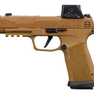 Sig Sauer 365XF9DH3RXSL P365 DH3 w/Optic Compact 9mm Luger 21+1 3.70" Black DLC Barrel, Coyote Cerakote Stainless Steel Lightening Cut/Optic Ready/Serrated Slide & Frame w/Picatinny Rail, Interchangea