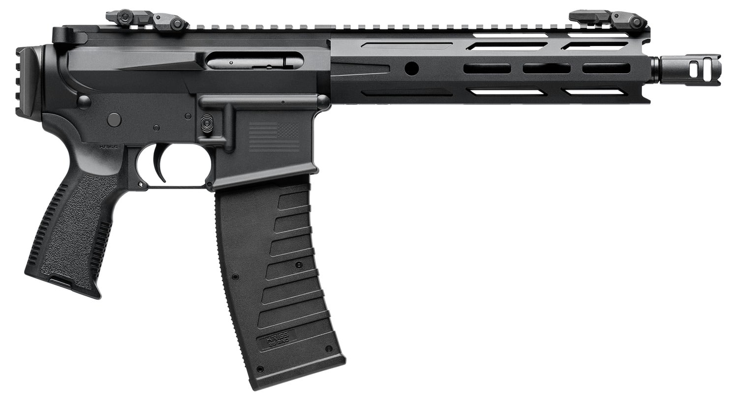 Kriss USA DM22P26BL25 DMK22P 22 LR 25+1 10.50" Black Threaded Barrel, Matte Black Picatinny Rail Receiver, Picatinny Rail Rear, Black Polymer Grip