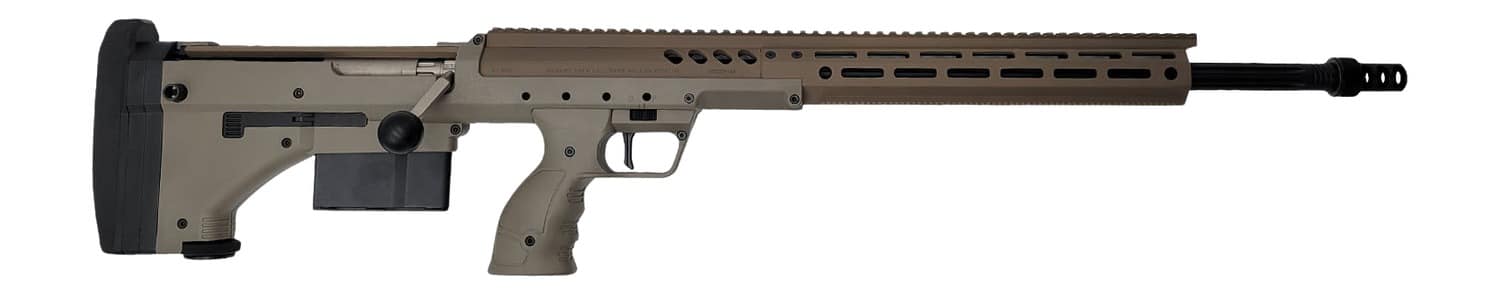 Desert Tech SRSRFMG26RFF SRS M2 338 Lapua Mag 5+1 26" Black Threaded Barrel, Flat Dark Earth Anodized Aluminum Receiver w/Picatinny Rail, M-LOK & Area 419 ARCA Lock Rail Handguard, Flat Dark Earth Cha