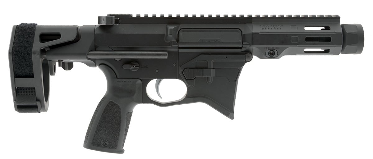 Maxim Defense MD9 K SCW 9mm Luger 4.50" Black Nitride Threaded Barrel, Arid Brown Anodized Aluminum Receiver w/Picatinny Rail, Arid Black Maxim SCW Pistol Brace, Arid Brown Polymer Grip
