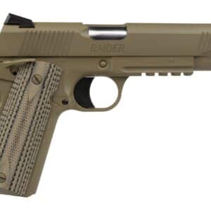 Tisas Arms 10100505 1911 Duty 45 ACP 8+1 5" Flat Dark Earth Cerakote Stainless Steel Serrated Slide & Frame w/Picatinny Rail, G10 Grip