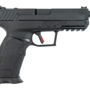 Tisas Arms 15000121 PX-9 9mm Luger 20+1 4.60" Black Threaded Barrel, Black Cerakote Carbon Steel Optic Cut/Serrated Slide & Frame w/Picatinny Rail, Black Rubber Grip, RMR Footprint