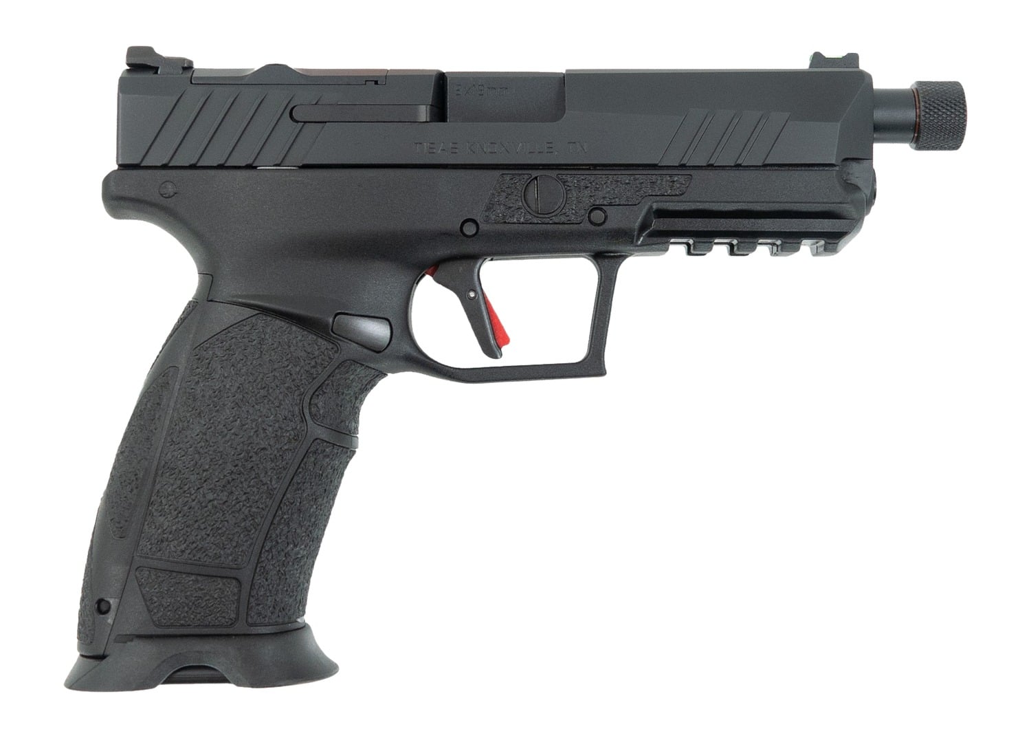 Tisas Arms 15000121 PX-9 9mm Luger 20+1 4.60" Black Threaded Barrel, Black Cerakote Carbon Steel Optic Cut/Serrated Slide & Frame w/Picatinny Rail, Black Rubber Grip, RMR Footprint