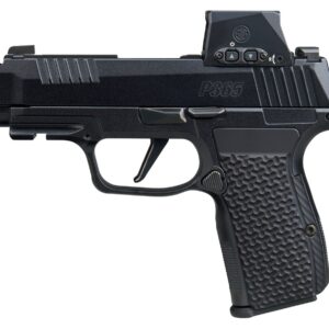 Sig Sauer  P365 AXG LUXE w/Optic Micro-Compact 380 ACP 12+1 3.10" Black Barrel, Black Pearlescent Cerakote Stainless Steel Integrated Compensator/Optic Ready/Serrated Slide, Black Frame w/Picatinny Ra