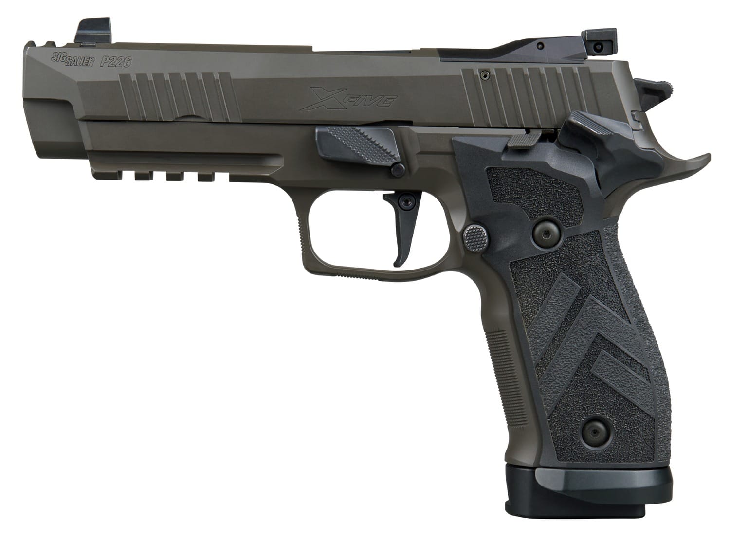 Sig Sauer 226X59LEGIONSAO P226 XFive Legion Full Size 9mm Luger 20+1 4.40" Black Barrel, Legion Gray Cerakote Stainless Steel Integrated Compensator/Optic Ready/Serrated Slide & Alloy Frame w/Accessor