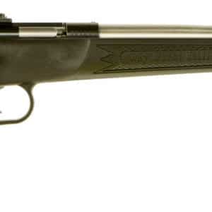 Crickett KSA2245 Youth 22 LR 1rd 16.12" Stainless Steel Barrel, Fixed Front/Adjustable Rear Peep Sights, Black Synthetic Stock w/11.5" LOP, Rebounding Firing Pin Safety
