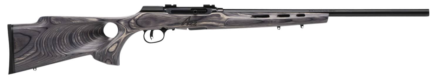 Savage Arms 47221 A Series Target Full Size 22 WMR 10+1 22" High Luster Heavy Target Barrel, High Luster Drilled & Tapped Carbon Steel Receiver, Gray Thumbhole Laminate Stock, Right Hand