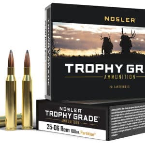 Nosler 60005 Trophy Grade 25-06Rem 100gr Nosler Spitzer Partition 20 Per Box/10 Case
