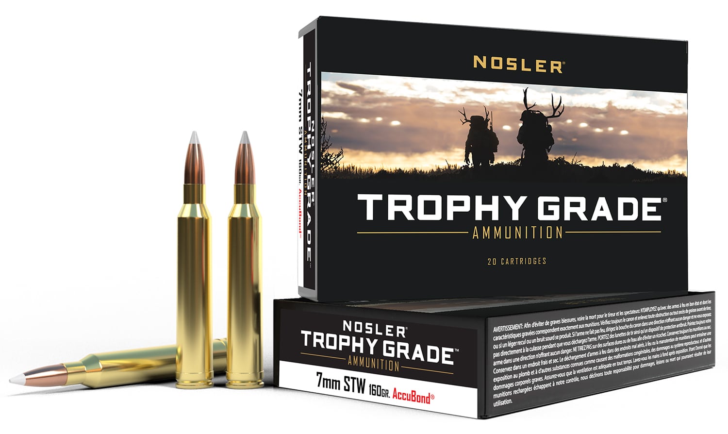 Nosler 60047 Trophy Grade 7mmSTW 160gr Nosler AccuBond 20 Per Box/10 Case