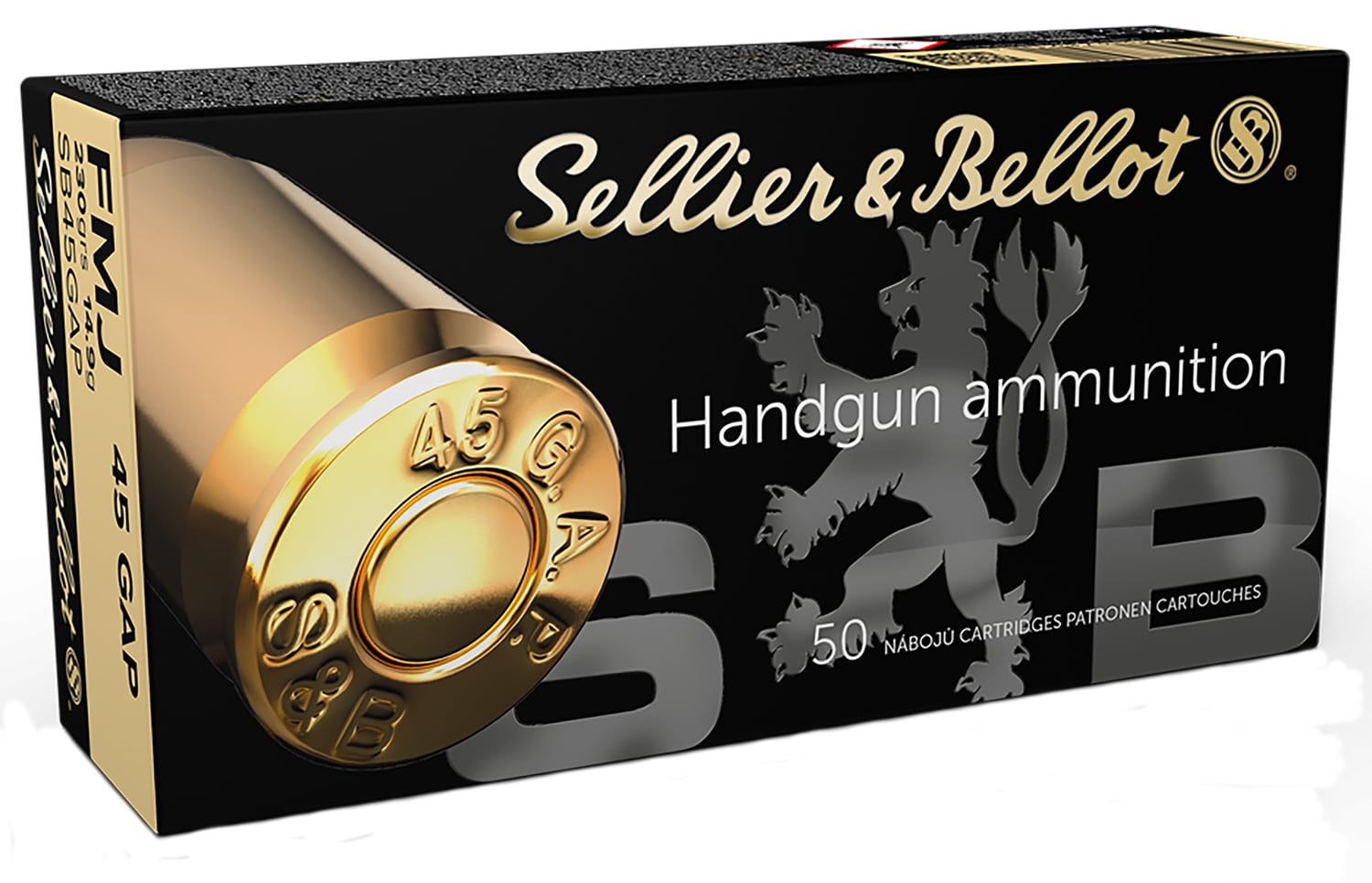 Sellier & Bellot SB45GAP Handgun 45GAP 230gr Full Metal Jacket 50 Per Box/20 Case