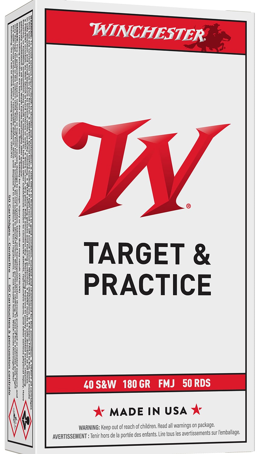 Winchester Ammo Q4238 USA 40S&W 180gr Full Metal Jacket 50 Per Box/10 Case
