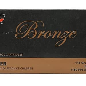 PMC 9B Bronze 9mmLuger 115gr Jacketed Hollow Point 50 Per Box/20 Case
