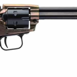 Heritage Mfg RR22MCH6 Rough Rider 22 LR/22 WMR 6 Shot, 6.50" Black Steel Barrel & Cylinder, Simulated Case Hardened Zinc Alloy Frame, Camo Laminate Grip, Hammer/Thumb Safety, Exposed Hammer