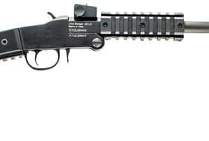 Chiappa Firearms 500110 Little Badger Full Size 22 WMR 1 Shot, 16.50" Black Cerakote Steel Threaded Barrel, Black Cerakote Quad Picatinny Receiver, Black Cerakote Underfolding Wire Frame Stock, Right