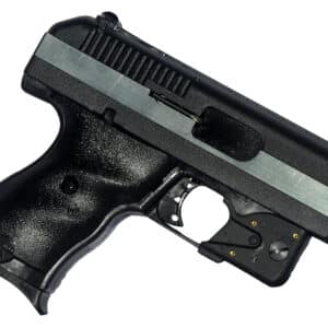 Hi-Point CF380LLTGM CF 380 ACP Caliber with 3.50" Barrel, 8+1 Capacity, Black Finish Frame, Serrated Black Steel Chrome Line Slide & Polymer Grip, LaserLyte Laser