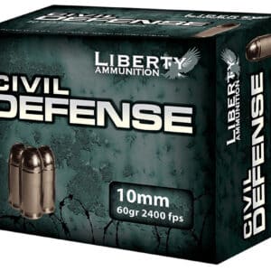 Liberty Ammunition LACD10032 Civil Defense 10mmAuto 60gr Lead Free Fragmenting Hollow Point 20 Per Box/50 Case