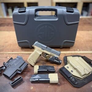 SIG SAUER 365 9MM WITH BOX, 2 HOLSTERS, 3 MAGAZINES