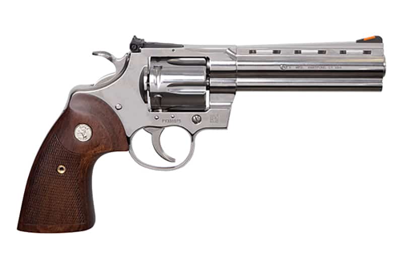 Python, .357 Mag, 5" Bar rel, Stainless, Walnut