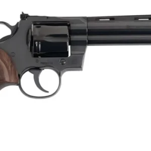 Colt Mfg PYTHONBP6WTS Python Target 357 Mag/38 Special 6 Shot 6" Matte Black Carbon Steel Recessed Target Vent Rib Barrel, Cylinder & Frame, Walnut w/Medallion Grip, Exposed Hammer