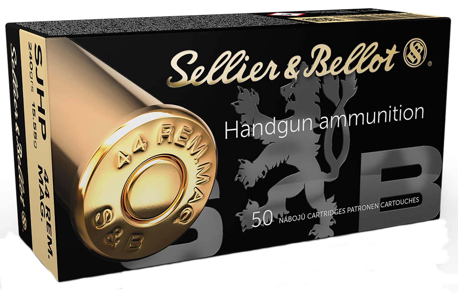 Sellier & Bellot SB44C Handgun 44RemMag 240gr Semi Jacketed Hollow Point 50 Per Box/12 Case