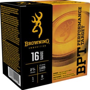 Browning Ammo B193611628 BPT Performance Target 16Gauge 2.75" 1oz 8Shot 25 Per Box/10 Case
