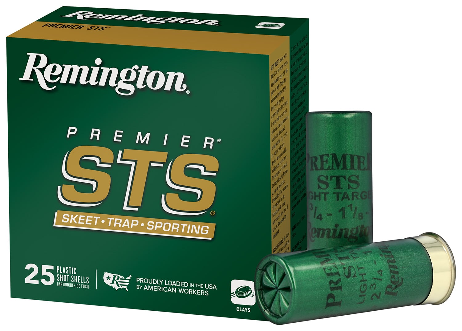 Remington Ammunition 20112 Premier STS 12 Gauge 2.75" 1 1/8 oz 8 Shot 25 Per Box/ 10 Cs
